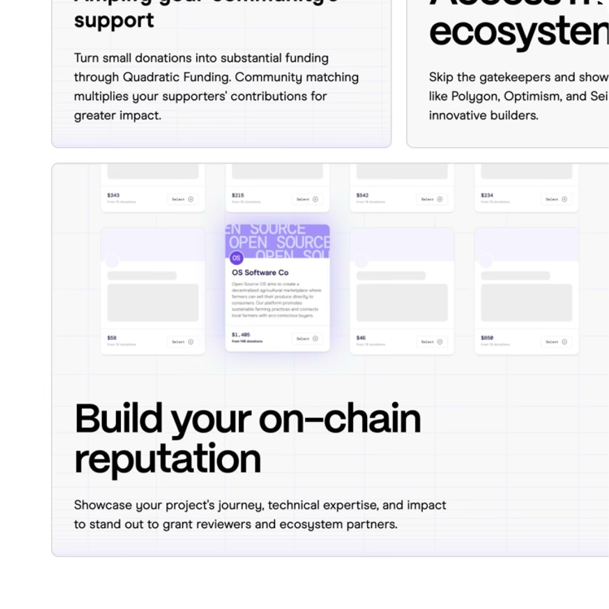 Build on-chain reputation benefit card